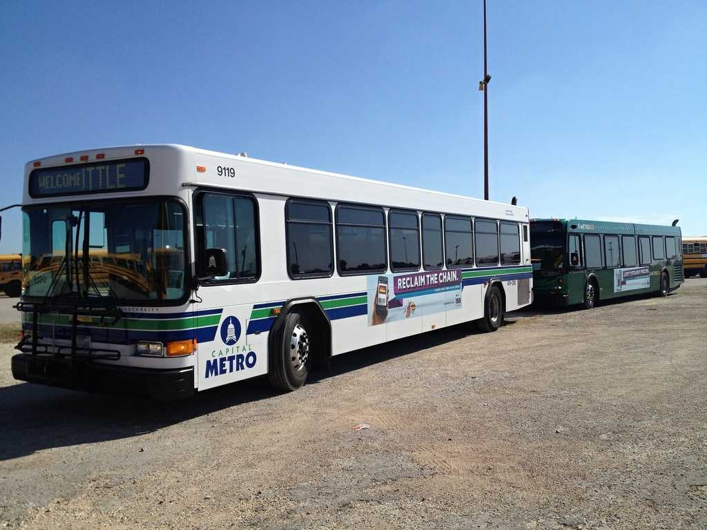 Capital Metro buses in Austin, Texas