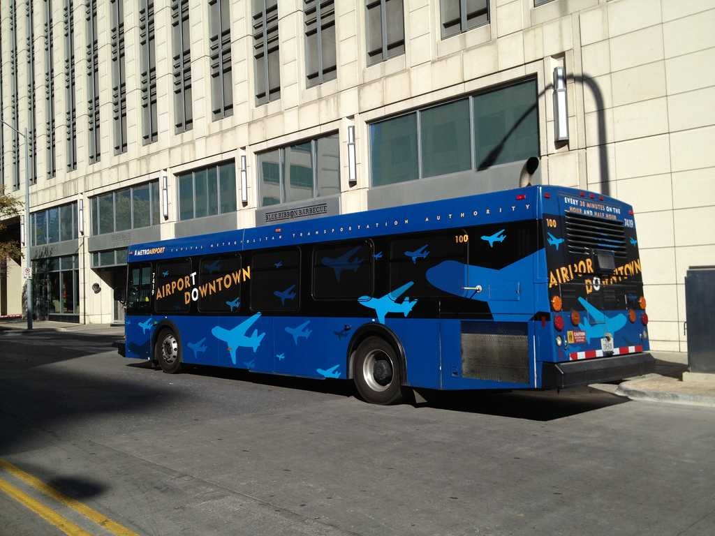 MetroAirport bus Detroit, Michigan