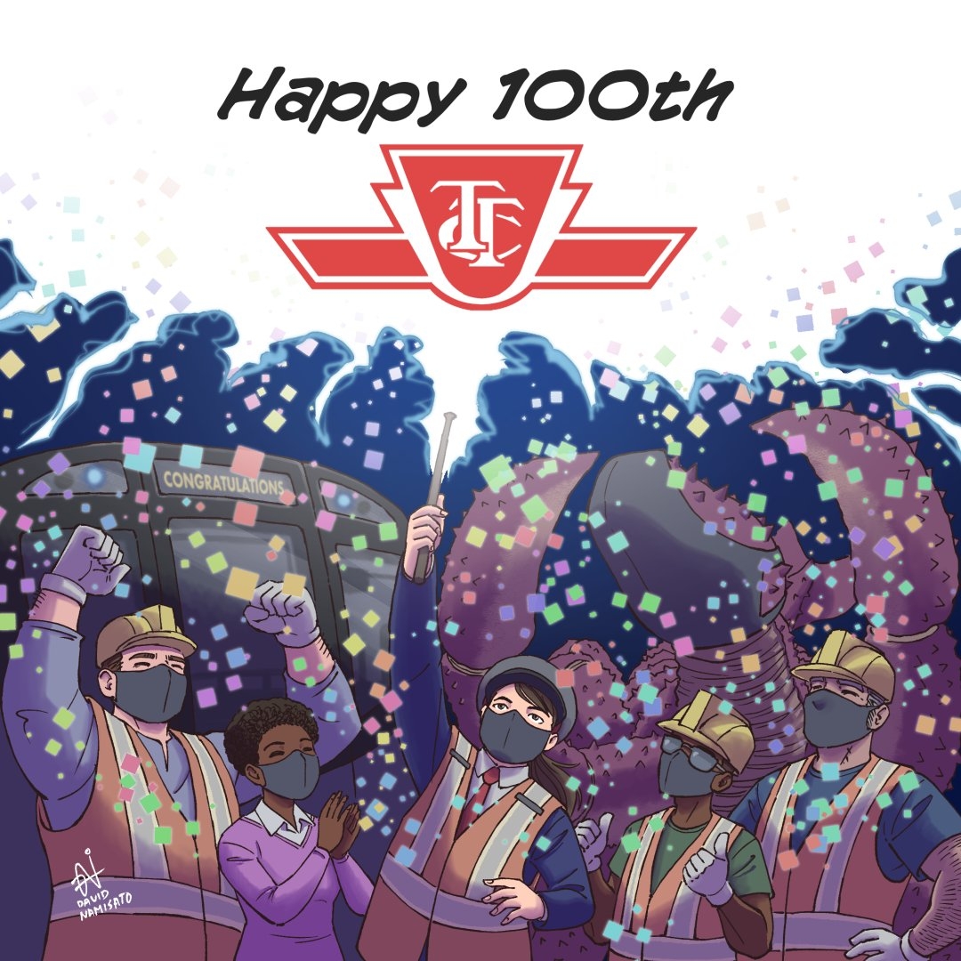 Happy 100 Years TTC by artist David Namisato | Transit Trippin' - www ...